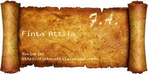 Finta Attila névjegykártya